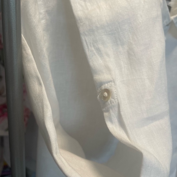 Women’s Tahari Linen Tunic button up shirt . medium - Picture 3 of 8
